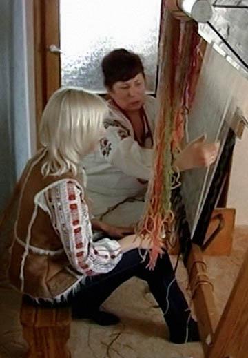 Master class of carpet weaving