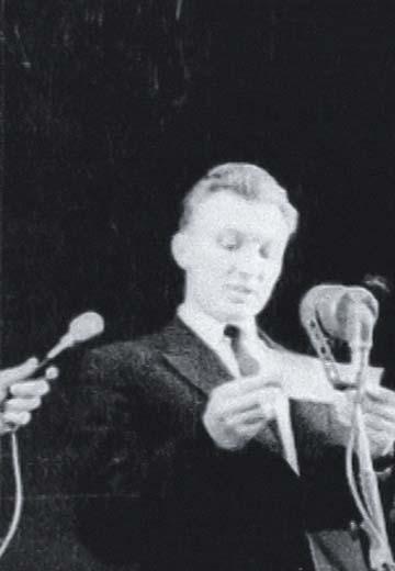 Oles Honchar's performance in Drohobych, 1963