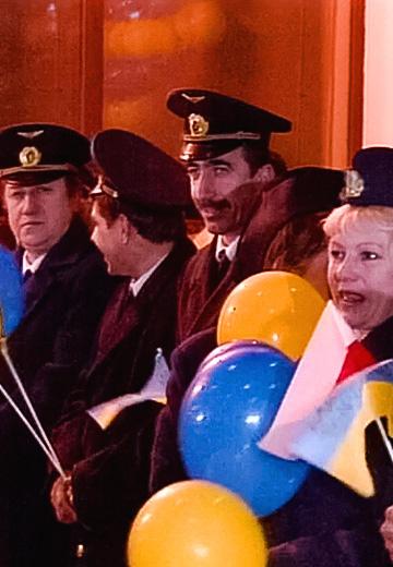 The first flight of the train "Kyiv — Krakow", 2004