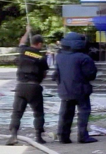 Terrorist attack in a branch of Oschadbank in Melitopol