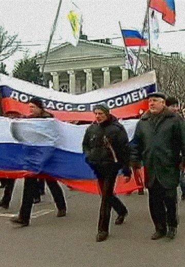 Pro-russian rallies in Donetsk, Luhansk and Mykolaiv