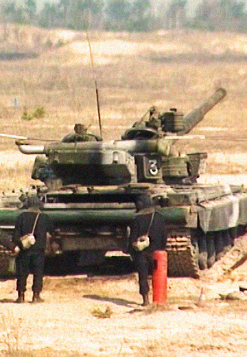 Training tank crews at the Desna training ground