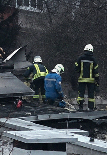 The plane crash in Brovary