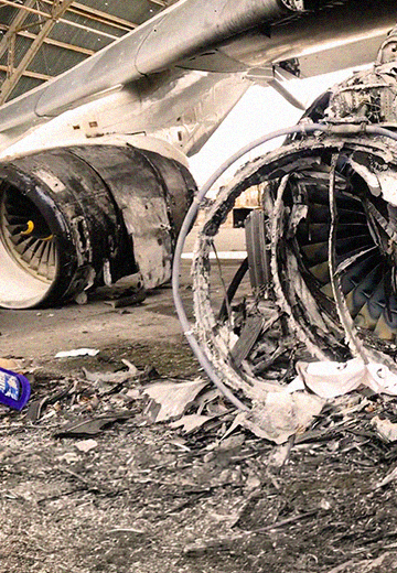 Destroyed AN-225 Mriya aircraft