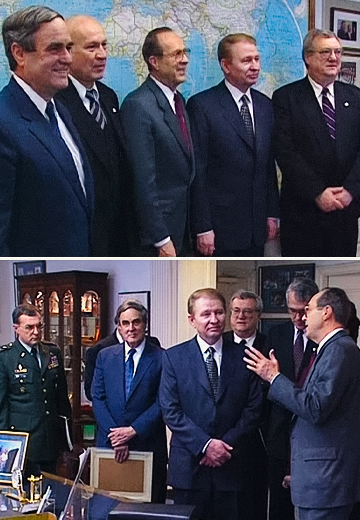 Leonid Kuchma in Pentagon