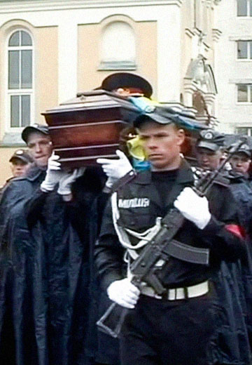 Funeral of the officers of the downed helicopter
