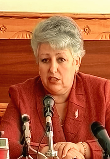 Press conference of Vira Sheludchenko