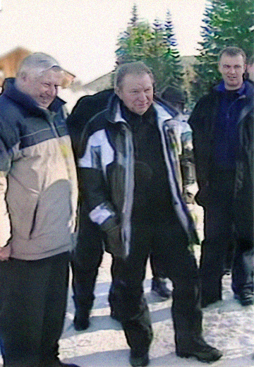 Кучма на будівництві Буковелю, 2003 рік