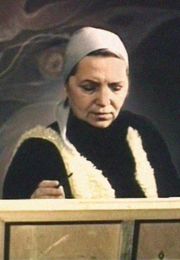 Artist Lyudmila Meshkova "Self-portrait against the background of the Universe"